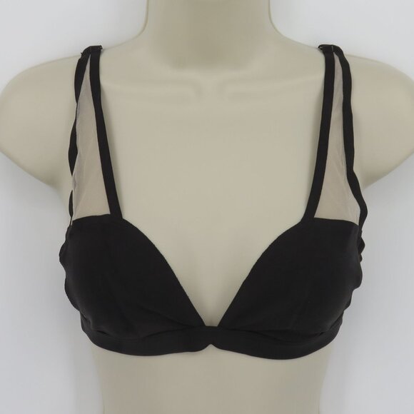 Victorias Secret Womens Small Black Mesh Plunge Bralette 24492967 Nylon Blend - Picture 14 of 15